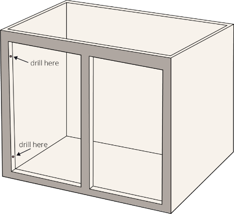 Diagram of a compact hinge with a single hole tab