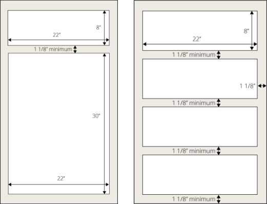 Diagram of measuring a drawer and door combination