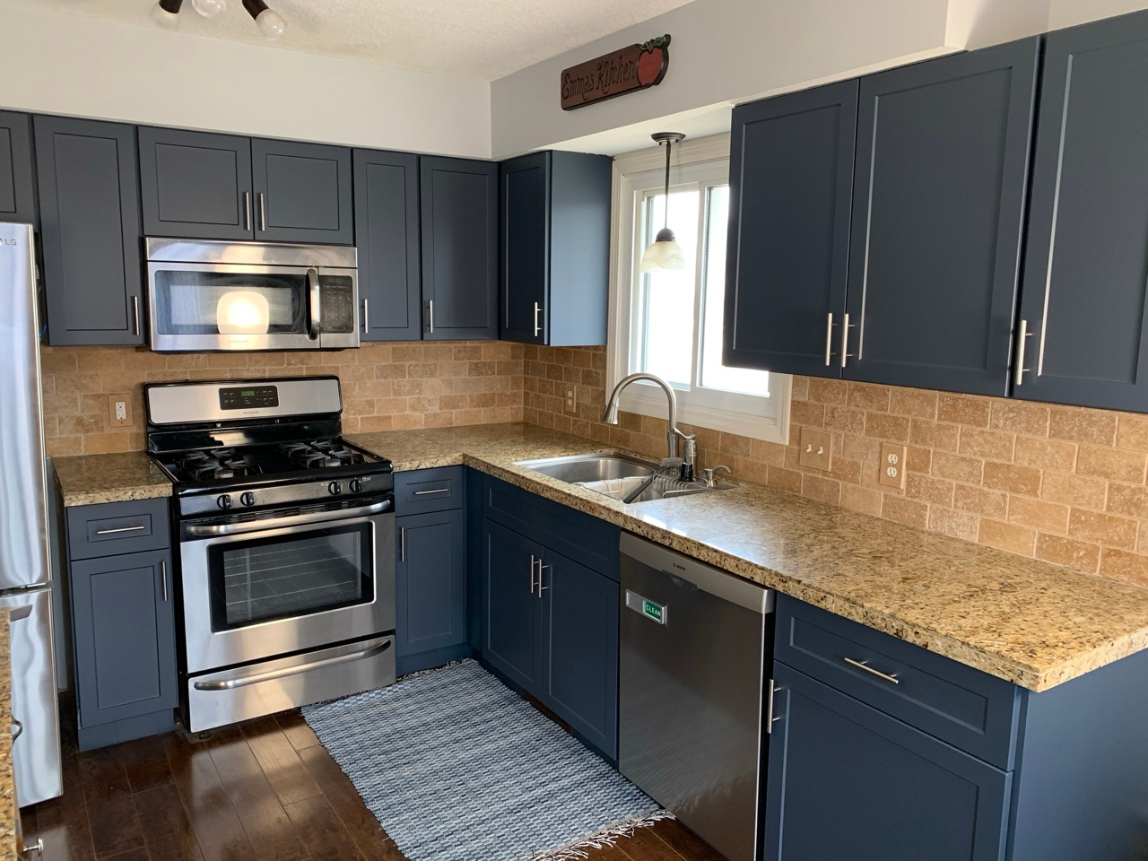 The same kitchen after cabinet refacing