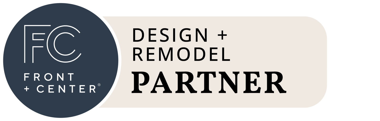 F+C Design + Remodel Partner badge